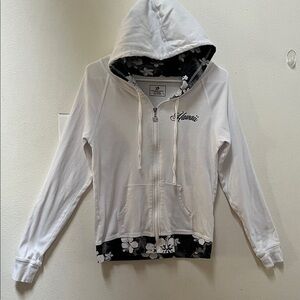 Hawaii White Floral Women's Hoodie